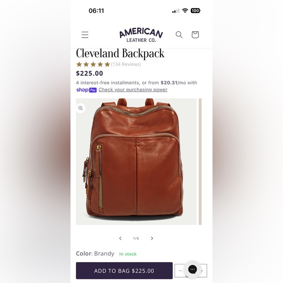 Leather Backpack - Picture 5 of 5